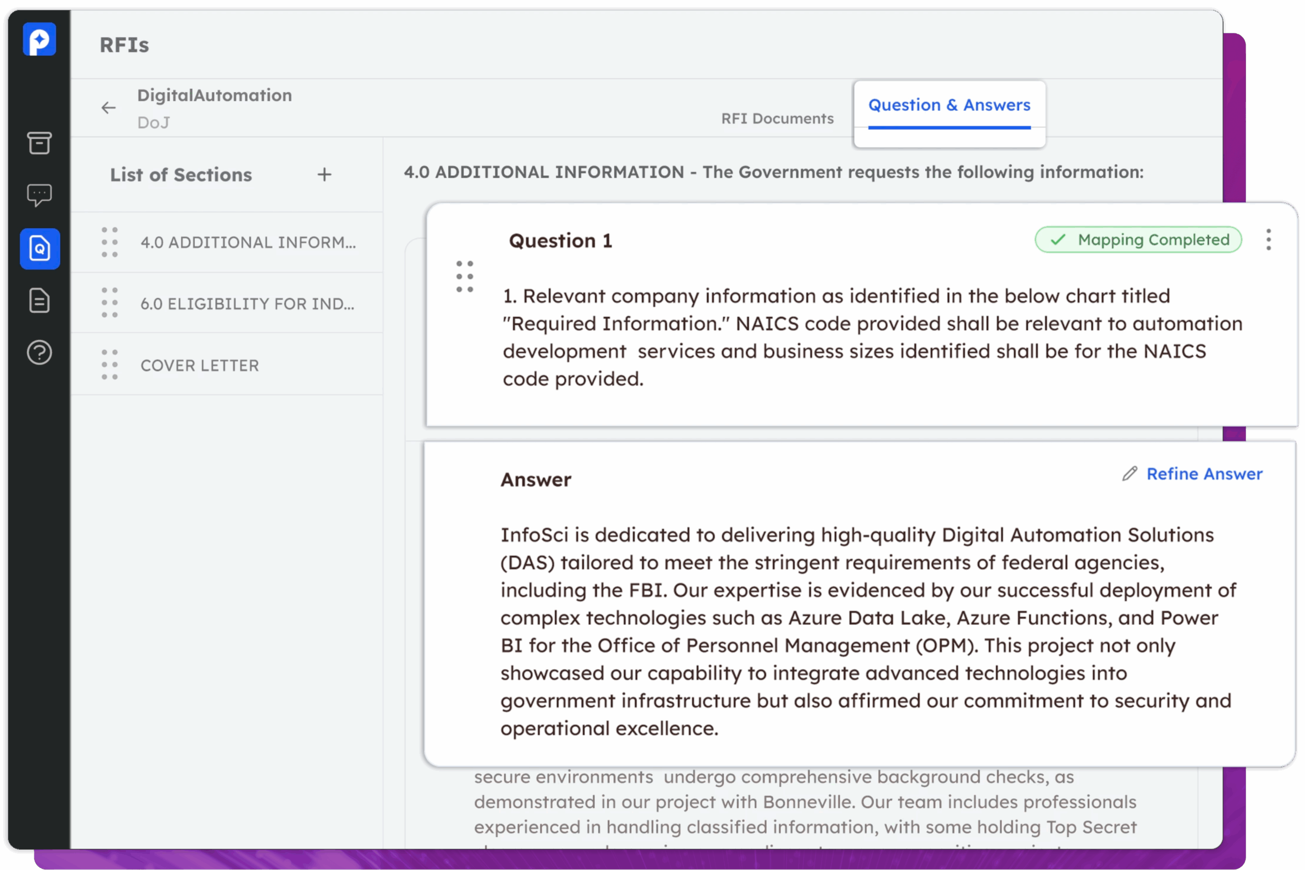 RFI AI Software